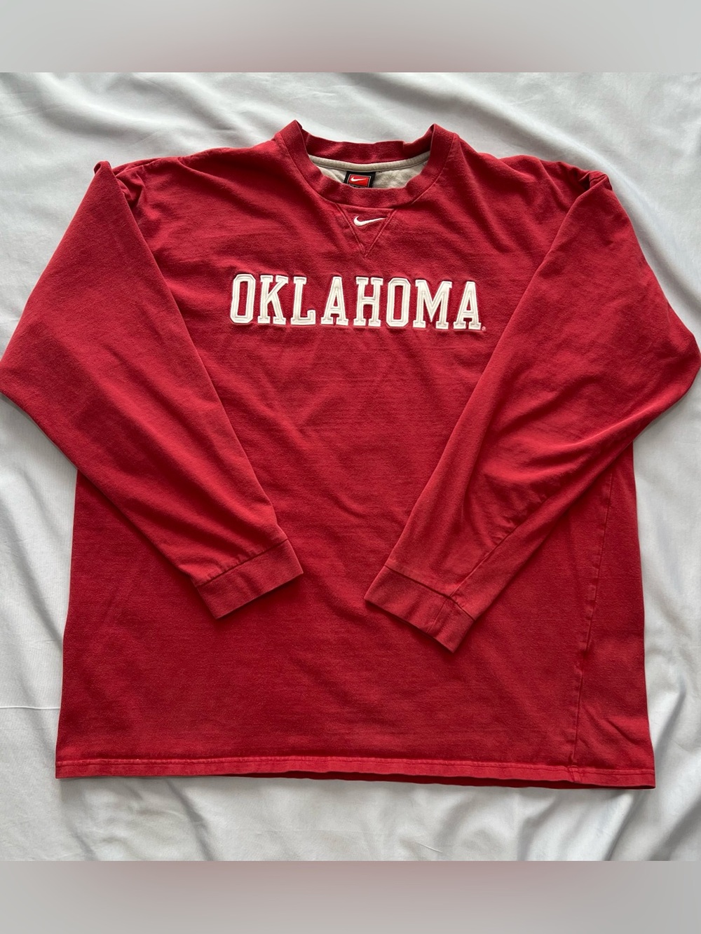Nike Men’s Red Oklahoma Sooners Long-Sleeve Heavy Tee/Sweatshirt - Size XL